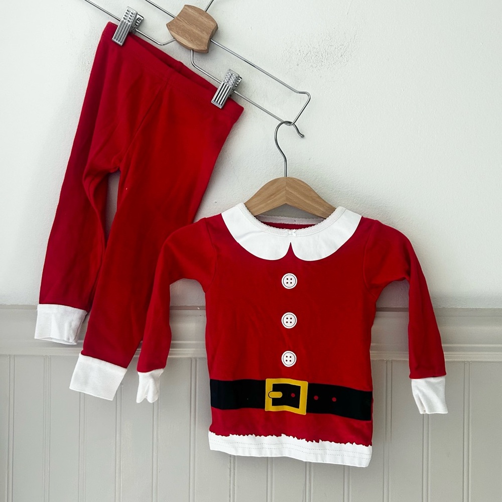 Carter's 18 Months Red and White Santa Christmas Pajama Set